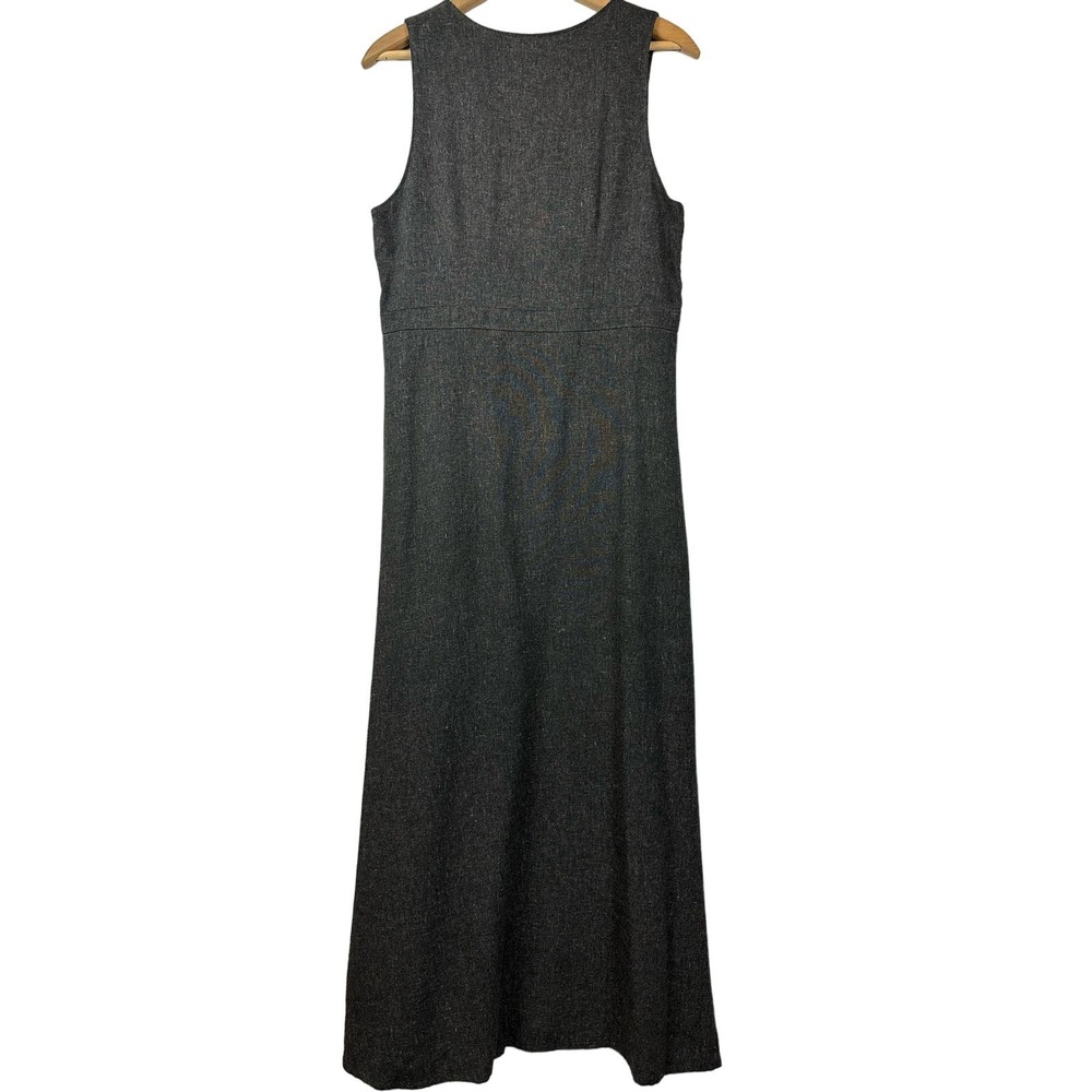 Vintage Anthropologie M Maxi Dress Jumper Sleeveless Grey Heather Modest Tank